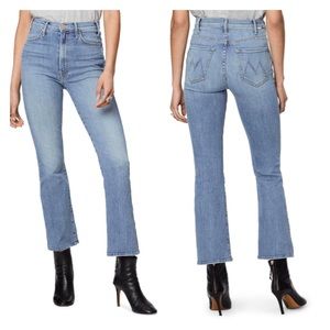 MOTHER The Hustler High Waist Ankle Bootcut Jeans